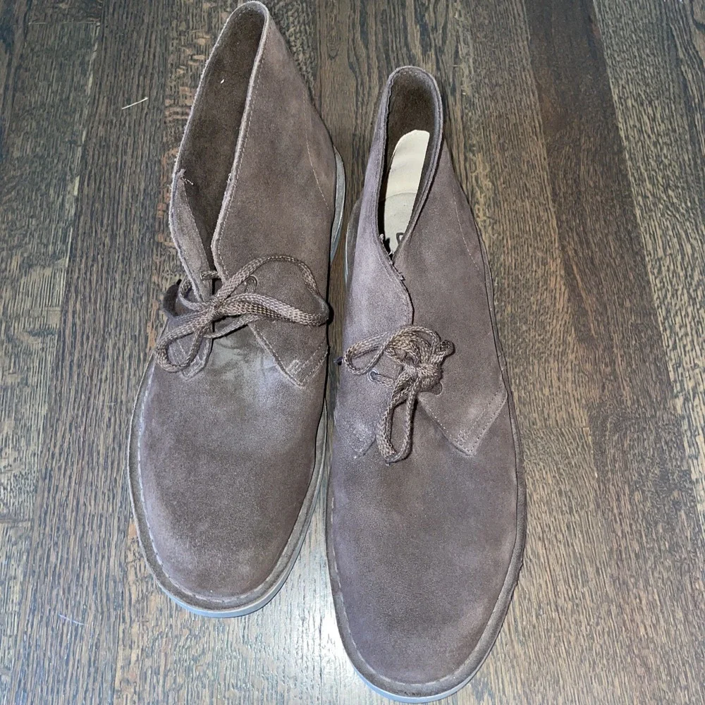 Clarks Bushacre 2‎ Suede Chukka Boots 26082289 Men's Size 12 M Chocolate Brown